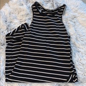 Black and white stripped dress